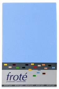 SCANquilt Prestieradlo FROTÉ svetlá modrá 90x200 cm
