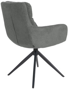 Jedálenská stolička Vilas - látka - Sivá