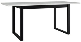 Rozkladací jedálenský stôl Elarna 80 x 140 180 III (dub artisan + čierna) (pre 4-8 osôb). Vlastná spoľahlivá doprava až k Vám domov. 1105372