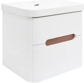 Kúpeľňová skrinka s umývadlom SAT Fusion 57,5x53x45 cm biela matná SATFUSION260WMW, 1 ks