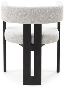 Jídelní židle HAILEY z masivu světle béžová/tmavě hnědá