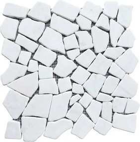 Kamenná mozaika Premium Mosaic Stone biela 30x30 cm mat STMOSWH