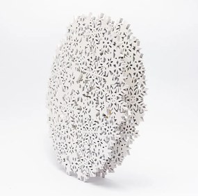 DECOLED Drevené dekorácie snehové vločky s LED svetlami, 26x29x3,2 cm