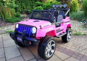 LEAN CARS Autobatéria S2388 Jeep Pink 4x45W