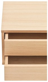 Tehlovočervený konzolový stolík v dubovom dekore Teulat Yoko