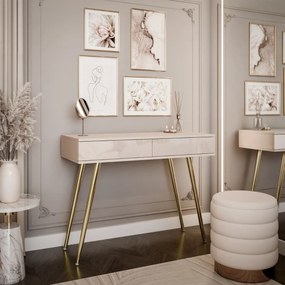 KONZOLA KATHLEEN KAŠMÍR LESKLÝ NA ZLATÝCH NOŽIČKÁCH