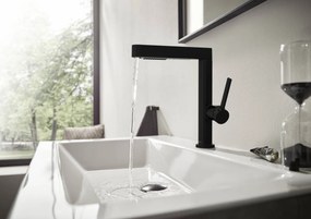 Hansgrohe Finoris, umývadlová batéria 230, s výpustom Push-Open a výsuvnou spŕškou, EcoSmart, čierna matná, HAN-76063670