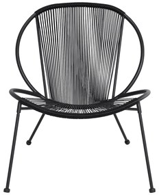 STRING Záhradné kreslo, 73 × 62 × 77 cm, kov, plast, čierne