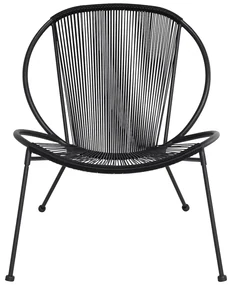 STRING Záhradné kreslo, 73 × 62 × 77 cm, kov, plast, čierne