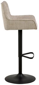 Béžová barová stolička s nastaviteľnou výškou/s podrúčkami (výška sedadla 85 cm) Eddie – Actona