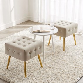 Taburet Quadra béžový