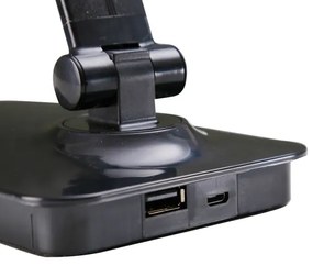 ONLI - LED Stmievateľná stolná lampa s USB portom DESKI LED/7W/230V 4000K čierna