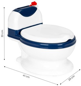 Nočník s odnímateľnou vložkou, uzavretým sedadlom pre deti a kefkou, ECOTOYS