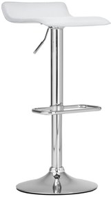 Barová stolička Dyn - podnož chróm - Biela