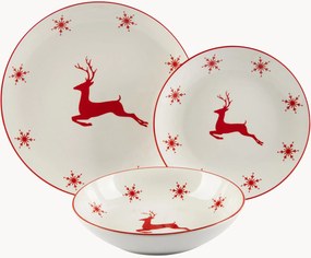 Porcelánová súprava riadu Nordic Christmas, 6 osôb, 18 ks