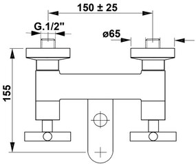 Sapho - Vaňová batéria AXIA lesklý chróm