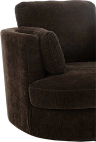 Tmave hnedé kreslo Swivel - 100*109*89cm