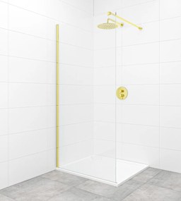 Sprchová zástena Walk-in 120 cm SAT vo farbe profilu zlatá lesk SATBWI120PRZ