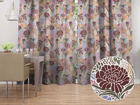 Biante Bavlnený záves Sandra SA-648 Akvarelové kvety na bielom 150x150 cm