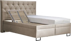 Posteľ Amy 180x200 cm, béžová latté látka