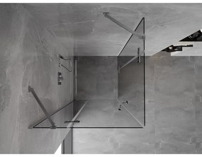 Mexen Mist-H Duo, 2-krídlový výklopný sprchový kút 85 x 85 cm, číre sklo, chrómový profil, 8A5-085L-085P-01-00