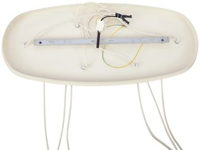 Japandi závesná lampa béžová s látkovými tienidlami 6-svetiel - Yente