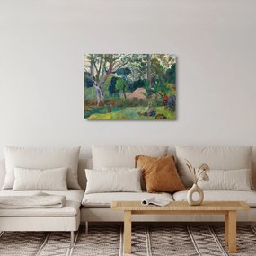 Sklenený obraz - Paul Gauguin, Te raau rahi (The Big Tree), reprodukcia (70x50 cm)