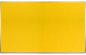 Textilná nástenka ekoTAB v hliníkovom ráme, 2000 x 1200 mm, žltá