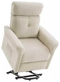 LuxuryForm DESIGN TV kreslo PEGAS s elektrickým polohovaním, masážou a výklopom - béžové