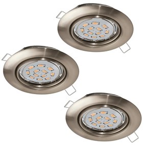 Eglo 94408 - SADA 3x LED Podhľadové svietidlo PENETO 3xGU10-LED/5W/230V