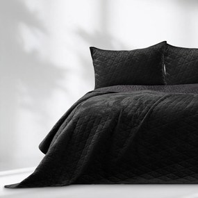 Prešívaný prehoz na posteľ LAILA 170x270 čierny