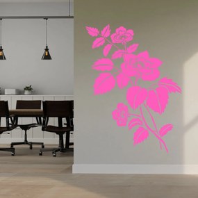 Veselá Stena Samolepka na stenu na stenu Kvetina Farba: růžová, Veľkosť: 100 x 74 cm