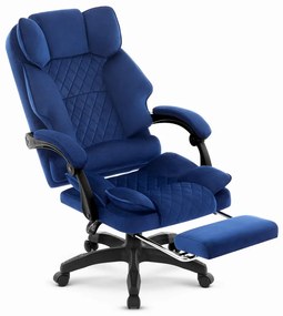 Ergonomická kancelárska stolička HC-1031 s podnožkou - modrá