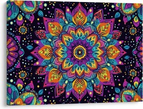 Obraz - Kaleidoskopická mandala (70x50 cm)