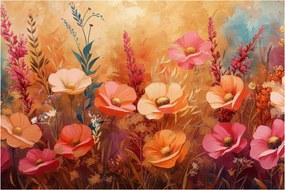 Obraz - Lúčne kvety, maľba (90x60 cm)