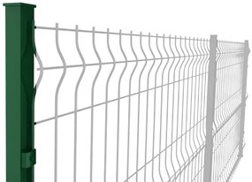 Stĺpik pre 3D panely, výška 2.3 m, profil 5 x 5 cm, vr. 4 úchytovy