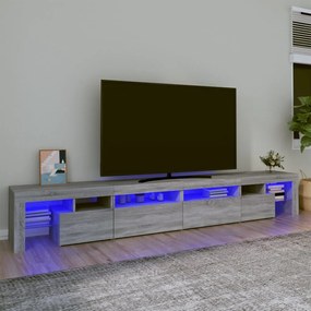 TV skrinka s LED svetlami sivá sonoma 260x35x40 cm 3152824