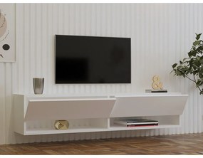 Biely TV stolík 141x31x30 cm Arges – Kalune Design