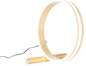 Dizajnová stolná lampa mosadz vrátane LED 3-stupňovo stmievateľná - Navara