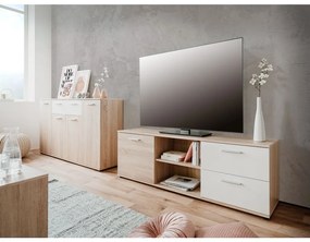 IDEA nábytok TV stolík LUND 55 dub/biela