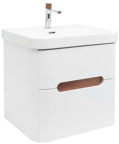 Kúpeľňová skrinka s umývadlom a batériou SAT Fusion 57,5x53x45 cm biela matná SATFUSION260WMWBA, 1 ks