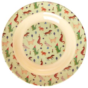 rice Melamínový hlboký tanier Party Animal Green 20 cm