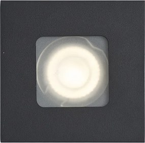 Sada 6 moderných zapustených bodových svetiel čierna otočná a naklápacia IP44 - Qure