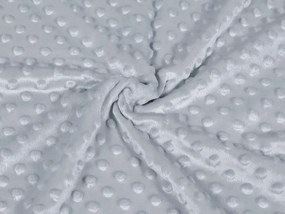 Biante Detské posteľné obliečky do postieľky Minky 3D bodky MKP-050 Striebornosivé Do postieľky 100x135 a 40x60 cm