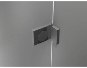 Mexen, Mexen Lunar L Otočné ľavé sprchové dvere 75 cm, transparentné, pištoľový kov - 834L-075-000-95-00-L