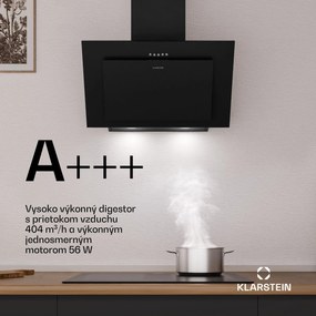 Klarstein Athena komínová digestoř | odťahový a recirkulačný režim | 254 m³/h | 56 W | 60 cm