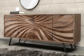 Dizajnová komoda z masívu Cyclone Akácia 175cm