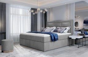 Kvalitná box spring posteľ Vanity 180x200, sivá Monolith