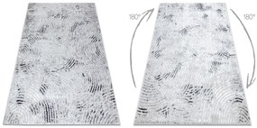 Moderný MEFE koberec   8725 y  Odtlačok  prstu - Štrukturálny,  dve vrstvy  rúna sivá