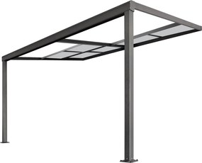 Hliníková pergola BestBerg PZ-12A / 12 m² / antracit/sivá